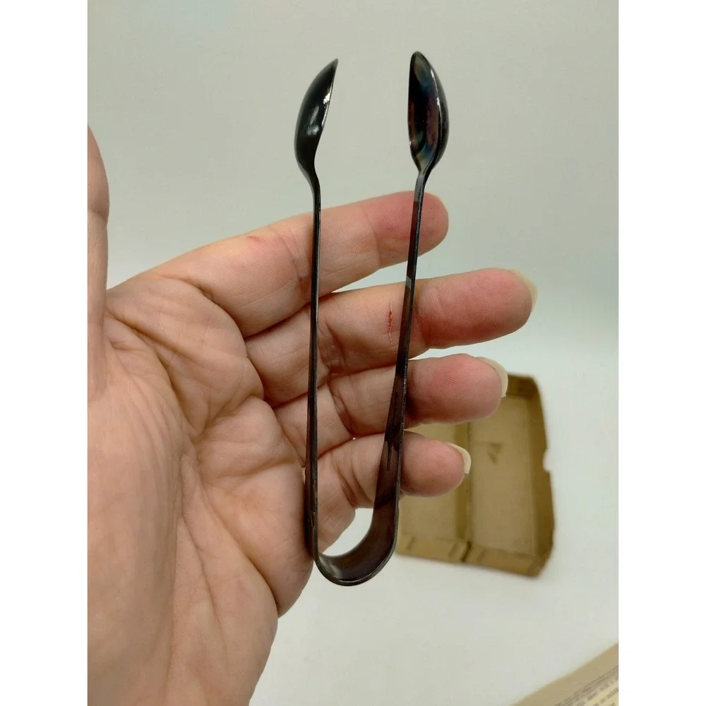 Sheffield Silver Plate Sugar Service Set Tongs And Little Ladle